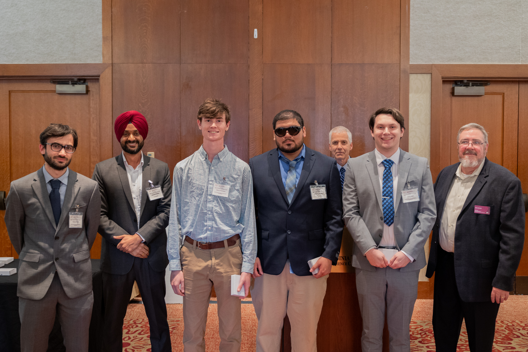 From left: Thomas Boris, Harpreet Dhillon, Eddie Pritchard, Felipe Quintero, Daniel Connors, Calvin Jeter, and Joe Adams