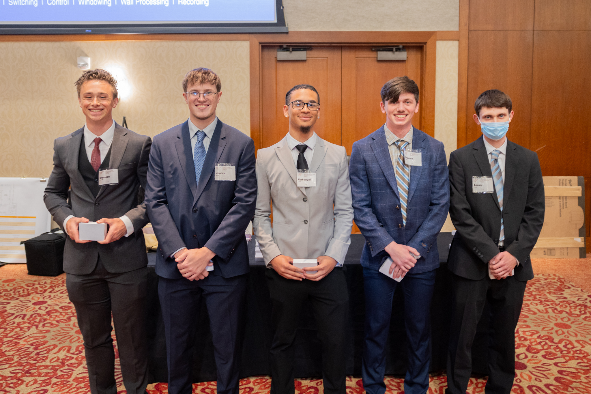 From left: Brendon Bennett, Jandre Erwee, Nate Carter, Preston Pitzer, Aaron Clarke