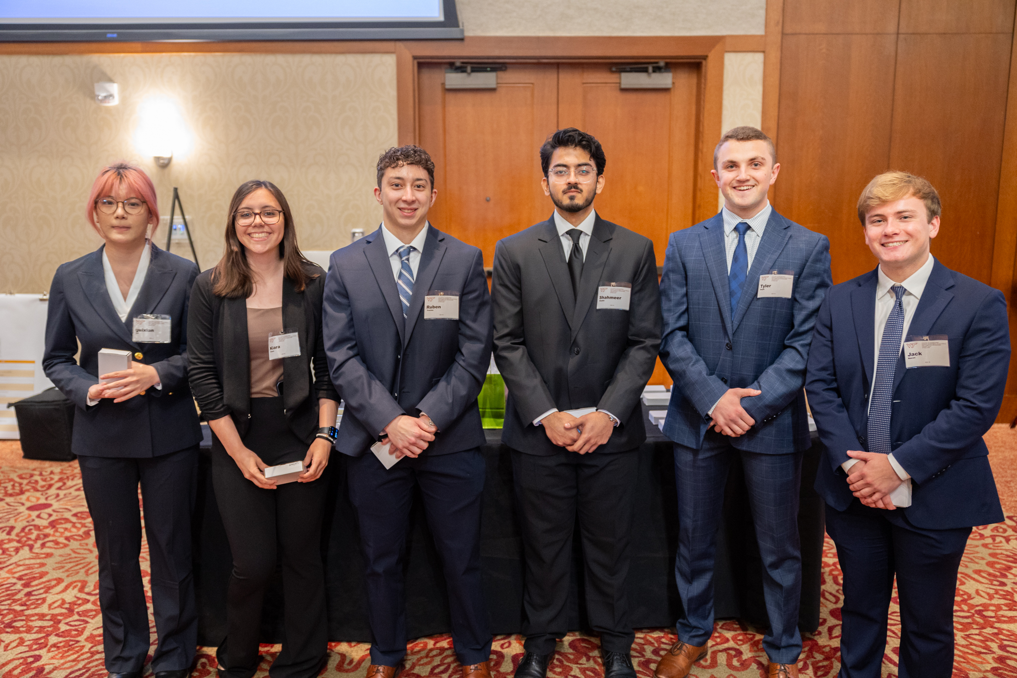 Track 3 Winner From left: Guixian Lyu, Kiara Klevar, Alex Trevino, Shahmeer Shaikh, Tyler Doyle, Jack Bacon