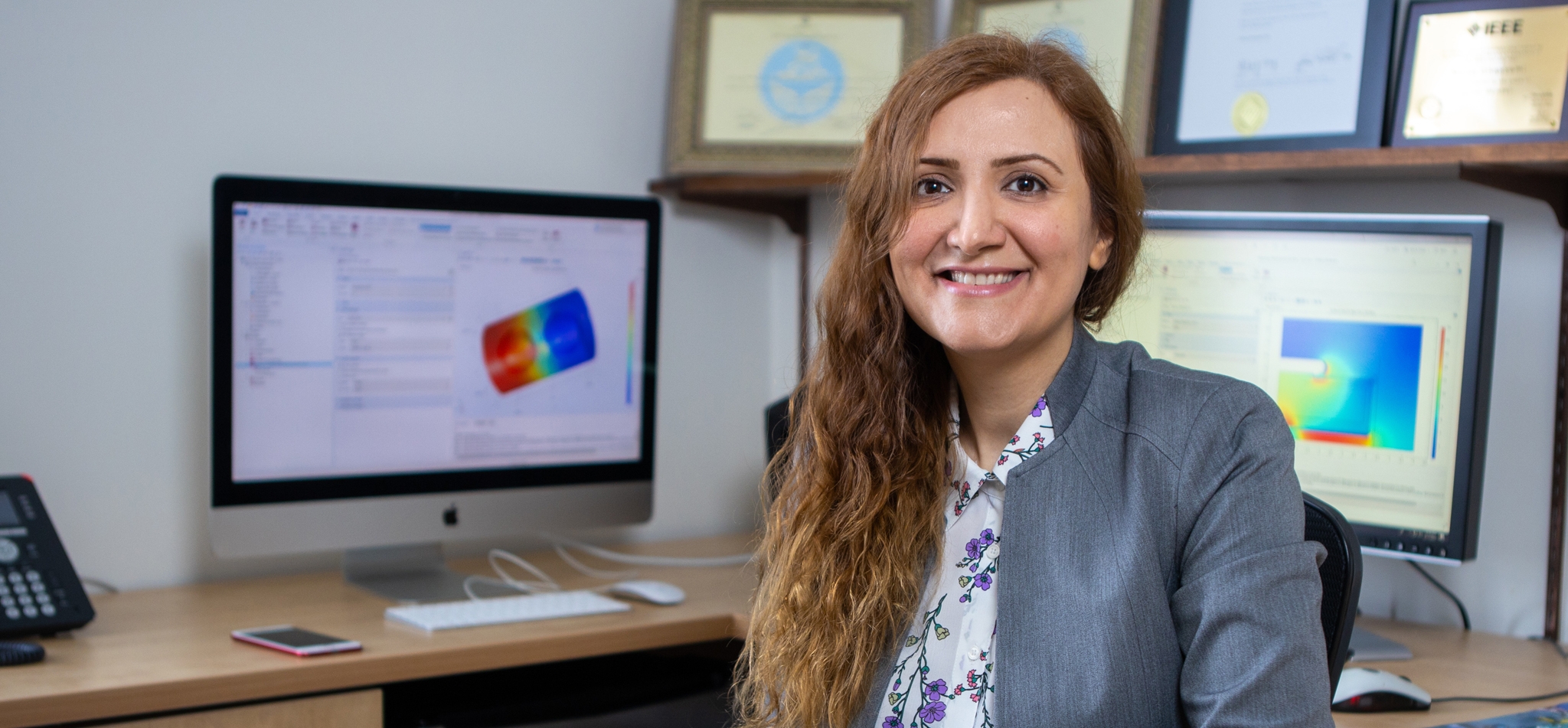 Mona Ghassemi is studying how insulators degrade when used with Wide Bandgap-based power electronics and under harsh conditions.