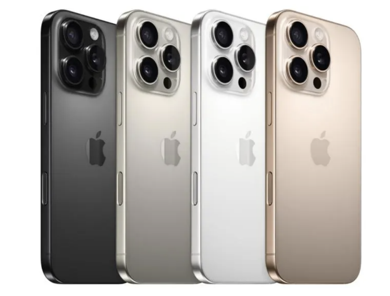 iPhone 16 Pro in four colors. 