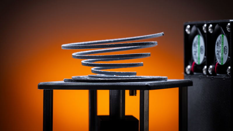 4D antenna expands from a coiled spiral to a cone.